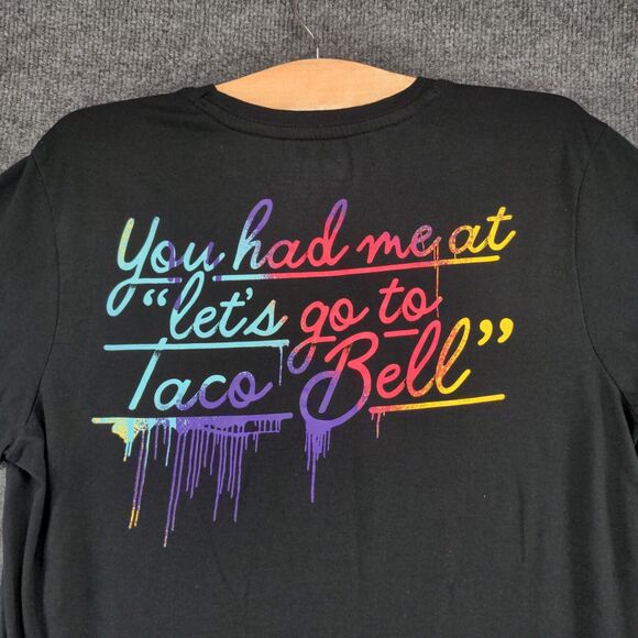 Taco Bell Women's Graphic Print T-Shirt Black Medium Short Sleeve Crew Neck - Picture 6 of 12